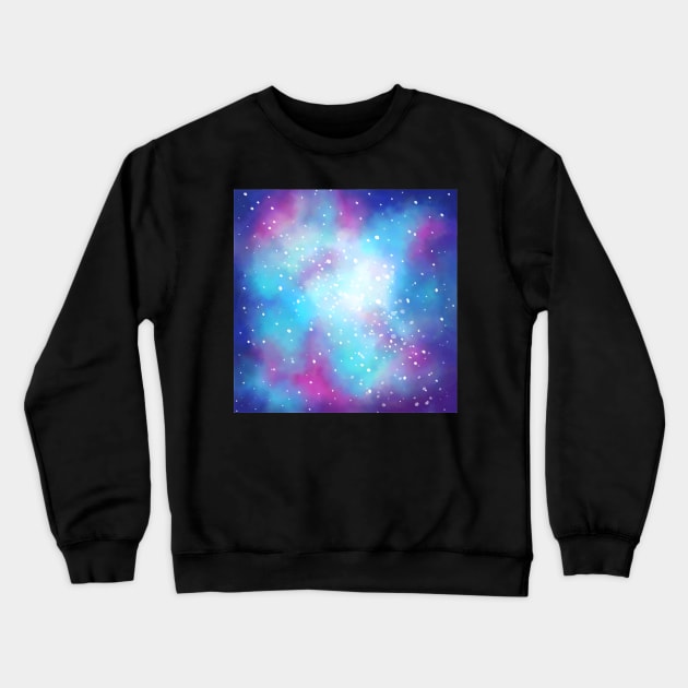 Watercolor Galaxy Crewneck Sweatshirt by PanyaCreative